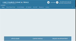 Desktop Screenshot of lakecharlesclinicaltrials.com