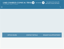 Tablet Screenshot of lakecharlesclinicaltrials.com